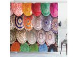 Abakuhaus Tenda Da Doccia Marocchina, Tradizionali Piastrelle Arabe Colorate Sul Mercato Di Marrakech, 175 X 180 Cm, Multicolore