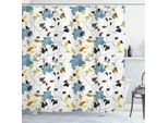 Abakuhaus Tenda Da Doccia In Tessuto, Fiori Di Stagione Con Foglie Colorate E Edera Velenosa In Una Stampa Dal Design Moderno, 175 X 220 Cm, Multicolore