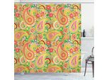 Abakuhaus Tenda Da Doccia Paisley, Stampa Tradizionale Persiana Con Motivo Paisley, Elementi Etnici Orientali Vintage, 175 X 180 Cm, Multicolore