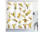 Abakuhaus Tenda Da Doccia Con Uccelli, Collezione Flying Rosy Peach Confronti Love Bird Wild Life Piume Colorate Ali, 175 X 240 Cm, Multicolore