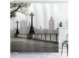 Abakuhaus London Tenda Da Doccia, Vecchia Vista Del Big Ben Dal Palazzo Di Westminster, Gran Bretagna Turistica, 175 X 200 Cm, Multicolore