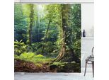 Abakuhaus Tenda Da Doccia Rainforest, Mattina Bosco Selvaggio Edera Albero Tranquillità Nella Natura Rainforest Giungla Motivo Fotografico, 175 X 240 Cm, Verde Marrone