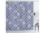 Abakuhaus Tenda Da Doccia Marocchina, Ispirazione Mista Alle Piastrelle Marocchine In Tonalità Moderne Con Stampa Grafica, 175 X 200 Cm, Grigio Blu