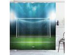 Abakuhaus Tenda Da Doccia Calcio, Porta Da Calcio Area Sportiva Vincitore Perdente Linea Riflettori Migliore Squadra Finale Tema, 175 X 240 Cm, Verde Blu
