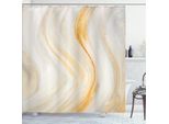 Abakuhaus Tenda Da Doccia Psichedelica, Marmo Ondulato Psichedelico Con Effetto Spruzzi Sfocato, Design Artistico, 175 X 220 Cm, Arancione Grigio
