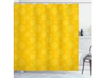 Abakuhaus Tenda Da Doccia Gialla, Motivo Solare Disegnato A Mano Con Piccoli Pois A Spirale Ispirati Alle Calde Giornate Estive, 175 X 200 Cm, Giallo