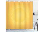 Abakuhaus Tenda Da Doccia Gialla, Immagine Digitale Alla Moda Del Sole Con Raggi Di Sole In Una Fresca Grafica A Pixel Circolari, 175 X 200 Cm, Giallo E Bianco