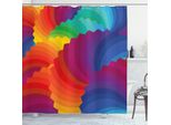 Abakuhaus Tenda Da Doccia Colorata, Moderna Con Motivo A Onde, Strisce Ondulate Su Misura, 175 X 200 Cm, Multicolore