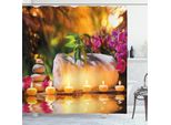 Tenda Da Doccia Abakuhaus Spa, Giardino Zen, Pace E Tranquillità, Fotografia, Spa, Benessere, Candele, Salute, Stampa, 175 X 240 Cm, Verde, Bianco, Viola