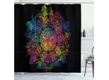 Abakuhaus Tenda Da Doccia Psichedelica, Motivo Mandala Colorato, Cosmo, Universo, Icone Etniche Spirituali, Grafica Kitsch, 175 X 180 Cm, Multicolore