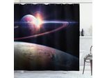 Abakuhaus Tenda Da Doccia Galaxis, Tramonto Spazio Universo Saturno Cometa Stelle Pianeti Astronomia Motivo, 175 X 180 Cm, Nero Blu