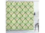 Abakuhaus Tenda Da Doccia Shabby Flora, Splendido Motivo Floreale BohéMien Illustrazione Colorata Dell'epoca Artistica, 175 X 180 Cm, Verde