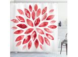 Abakuhaus Tenda Da Doccia Con Motivi Floreali, Acquerello, Boccioli Di Fiori, Petali, Natura, Bellezza, Fioritura, Stampa Artistica Boho Floreale, 175 X 220 Cm, Rosso Rubino