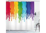 Abakuhaus Tenda Da Doccia Astratta, Colori Arcobaleno Con Macchie Sparse, Design Grafico Creativo E Artistico, 175 X 180 Cm, Multicolore