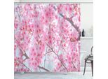 Abakuhaus Tenda Da Doccia Con Fiori, Essenza Di Fiori Di Ciliegio Giapponesi Sakura, Fiori Naturali Che Rinnovano L'immagine Dell'estate, 175 X 240 Cm, Rosa Confetto