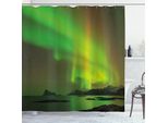 Abakuhaus Tenda Da Doccia Nordlicht, Magico Cielo Incantato Con Riflessi Paesaggio Tranquillo, 175 X 180 Cm, Verde Reseda