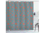 Abakuhaus Tenda Da Doccia Con Fiori, Stile Retrò Anni '60, Motivi Floreali Ispirati Agli Anni '50 Su Sfondo Blu, 175 X 200 Cm, Blu Petrolio E Corallo Scuro