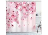 Abakuhaus Tenda Da Doccia Con Fiori, Fiori Di Ciliegio Giapponesi Sakura, Illustrazione Orientale A Tema Primaverile E Naturale, 175 X 220 Cm, Rosa Chiaro Baby Pink
