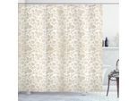 Abakuhaus Tenda Da Doccia Floreale, Motivo Classico Rococò Floreale In Stile Vittoriano Tradizionale, 175 X 200 Cm, Beige Bianco
