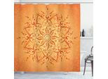 Abakuhaus Tenda Da Doccia Lotus, Mandala Spirituale Con Girasoli, Colori Caldi E Culturali, Amici Buddisti, 175 X 180 Cm, Arancione