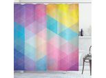 Abakuhaus Tenda Da Doccia Indie, Motivi Geometrici Astratti Moderni, Illustrazione Poligonale Multicolore, 175 X 180 Cm, Multicolore