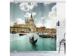 Abakuhaus Venezia Tenda Da Doccia, Basilica Di Santa Maria Della Salute Sul Canal Grande Vista Aerea, 175 X 200 Cm, Turchese-Blu-Grigio-Beige
