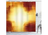 Abakuhaus Tenda Da Doccia Astratta, Forme E Linee Astratte In Colori Vivaci Con Un Moderno Design A Griglia, 175 X 200 Cm, Arancione Scuro E Giallo