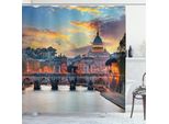 Abakuhaus Italia Tenda Da Doccia, Vista Serale Del Vaticano A Roma - Immagine Della Famosa Basilica, Meta Turistica, 175 X 240 Cm, Multicolore