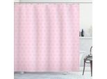 Abakuhaus Tenda Da Doccia Geometrica, Tema Dell'amore, Composizione Floreale Vintage, Stampa Astratta Semplificata Con Scene Naturali, 175 X 220 Cm, Rosa Chiaro