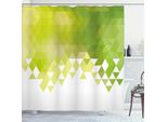 Abakuhaus Tenda Da Doccia Verde, Motivo Astratto Triangolare, Design Geometrico A Mosaico, Effetto Poliestere, 175 X 180 Cm, Giallo Verde Lime