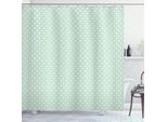 Abakuhaus Tenda Da Doccia Verde, Stile Retrò Con Motivo A Tema Nursery Per Neonati Con Piccoli Pois Bianchi Pastello, 175 X 200 Cm, Verde Menta E Bianco