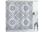 Abakuhaus Tenda Da Doccia Con Motivo Turco, Motivi Complessi A Spirale Di Origine Persiana In Colori Tenui, 175 X 180 Cm, Viola Chiaro Bianco Grigio