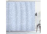 Abakuhaus Tenda Da Doccia Blu E Bianca, Stile Ditsy Revival Con Motivo Cottage E Paesaggio Rurale, 175 X 220 Cm, Azzurro E Bianco