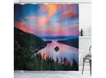 Abakuhaus Tenda Da Doccia Lake Tahoe, California Fotografia Temi Rustici Tramonto Acqua Dolce Sierra Nevada Lake, 175 X 240 Cm, Multicolore