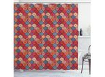 Abakuhaus Tenda Da Doccia Marocchina, Motivo Ondulato Orientale Con Motivi Artistici In Stile Retrò Ispirati Alla Natura Primaverile, 175 X 200 Cm, Multicolore