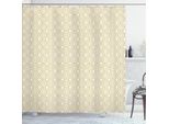 Abakuhaus Tenda Da Doccia Geometrica, Motivo Geometrico Girih Con Stella Semplice Ispirato Agli Ornamenti Antichi, 175 X 220 Cm, Giallo Terra E Bianco