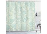 Abakuhaus Tenda Da Doccia Blu E Verde, Motivi Decorativi Antichi Ispirati Alla Vivace Natura Della Stagione Estiva, 175 X 200 Cm, Verde Chiaro E Blu