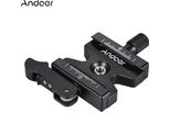 Andoer CL-50LS Sgancio Rapido In Lega Di Alluminio Con Manopola A Leva Regolabile Con Foro Per Vite Da 1/4" E 3/8"" Compatibile Con Il Treppiede A Testa Sferica Con Piastra A Sgancio Rapido Standard Arca"