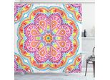 Abakuhaus Tenda Da Doccia Mandala Arcobaleno, Motivo Mandala Orientale Colorato Con Stelle Paisley E Pois Caleidoscopici, 175 X 180 Cm, Multicolore