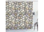 Abakuhaus Tenda Da Doccia In Pietra, Illustrazione Grafica Pebble Stonewall, Colori Pastello Tenui, Effetto Bagnato, 175 X 240 Cm, Multicolore