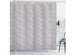 Abakuhaus Tenda Da Doccia Grigia, Linee Ricciolute Disegnate A Mano In Modo Astratto E Volute In Tonalità Di Grigio, Decorazione Retrò Con Onde, 175 X 180 Cm, Grigio