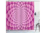 Abakuhaus Tenda Da Doccia Rosa Mandala, Fiore Di Loto Digitale Con Effetti A Spirale Di Petali Di Fiori, 175 X 180 Cm, Rosa Pallido E Magenta