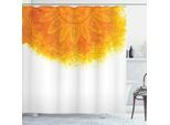 Abakuhaus Tenda Da Doccia Boho, Stile BohéMien Motivo Tribale Rotondo Con Effetto Pennellata Ad Acquerello, 175 X 200 Cm, Arancione Bruciato Arancione