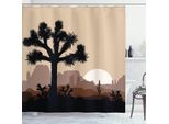 Abakuhaus Tenda Da Doccia Paesaggio, Paesaggio Mattutino Con Albero Di Joshua E Montagne Sopra L'alba Nella Natura Selvaggia Rocciosa, 175 X 180 Cm, Multicolore