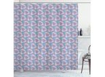Abakuhaus Tenda Da Doccia Con Motivi Floreali, Motivi Astratti Colorati A Forma Di Dente Di Leone Su Sfondo A Righe, Design Ispirato Alla Tela Di Iuta, 175 X 180 Cm, Multicolore