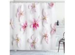 Abakuhaus Tenda Da Doccia Con Motivo Fiori Di Mandorlo, Tema Amore, Motivo Floreale Primaverile Con Petali Di Sakura, 175 X 200 Cm, Rosa Baby, Rosa, Bianco