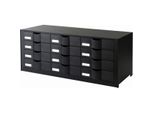 Paperflow 9H4441.01 Paperflow Schubladenelement, 12 Schubladen, Schwarz