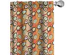 Abakuhaus Tende Sushi, Tende, Cucina Giapponese Bacchette Illustrazione Ripetitiva, 2 Pezzi 75 X 245 Cm, Terra Di Siena Bruciata E Multicolore