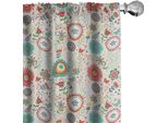 Abakuhaus Tende Floreali, Tende, Arte Scandinava Fiori Stampe Colorate Di Fioriture Primaverili, 2 Pezzi 75 X 175 Cm, Multicolore Guscio D'uovo