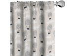 Abakuhaus Tende Infantili, Tende, Allegre Mongolfiere Che Volano Su Un Cielo Nuvoloso, 2 Pezzi 75 X 175 Cm, Grigio Chiaro Champagne